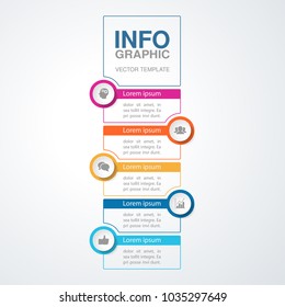 Vector infographic template for diagram, graph, presentation, chart, business concept with 5 options.