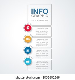 Vector infographic template for diagram, graph, presentation, chart, business concept with 4 options.