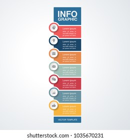 Vector infographic template for diagram, graph, presentation, chart, business concept with 7 options.