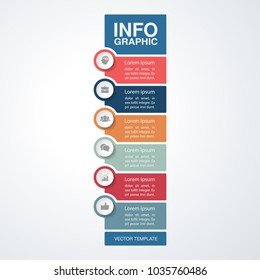 Vector infographic template for diagram, graph, presentation, chart, business concept with 6 options.