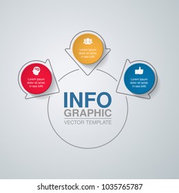 Vector infographic template for diagram, graph, presentation, chart, business concept with 3 options.