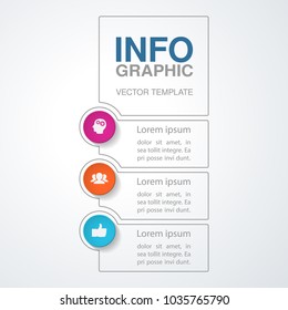 Vector infographic template for diagram, graph, presentation, chart, business concept with 3 options.