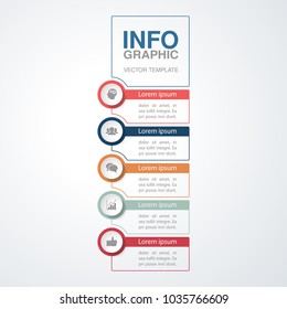 Vector infographic template for diagram, graph, presentation, chart, business concept with 5 options.