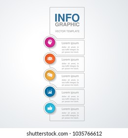 Vector infographic template for diagram, graph, presentation, chart, business concept with 5 options.