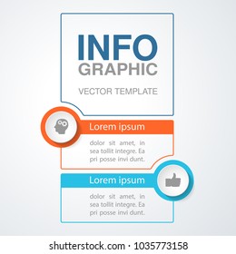 Vector infographic template for diagram, graph, presentation, chart, business concept with 2 options.