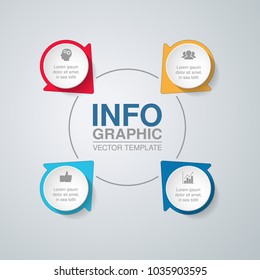 Vector infographic template for diagram, graph, presentation, chart, business concept with 4 options.