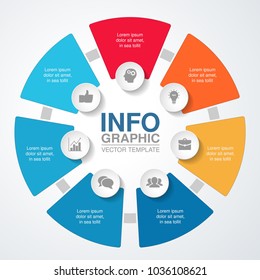 Vector infographic template for diagram, graph, presentation, chart, business concept with 7 options.