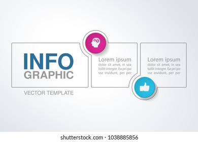 Vector infographic template for diagram, graph, presentation, chart, business concept with 2 options.