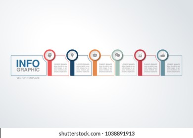 Vector infographic template for diagram, graph, presentation, chart, business concept with 6 options.