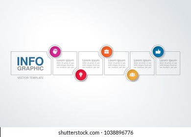 Vector infographic template for diagram, graph, presentation, chart, business concept with 5 options.