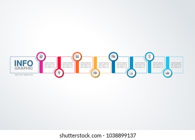 Vector infographic template for diagram, graph, presentation, chart, business concept with 8 options.