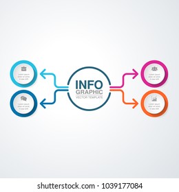 Vector infographic template for diagram, graph, presentation, chart, business concept with 4 options.