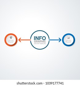 Vector infographic template for diagram, graph, presentation, chart, business concept with 2 options.