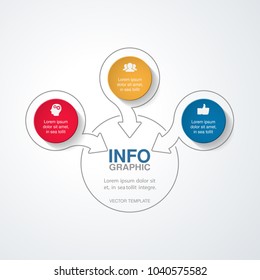 Vector infographic template for diagram, graph, presentation, chart, business concept with 3 options.