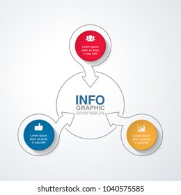 Vector infographic template for diagram, graph, presentation, chart, business concept with 3 options.