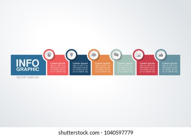 Vector infographic template for diagram, graph, presentation, chart, business concept with 6 options.