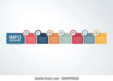 Vector infographic template for diagram, graph, presentation, chart, business concept with 7 options.
