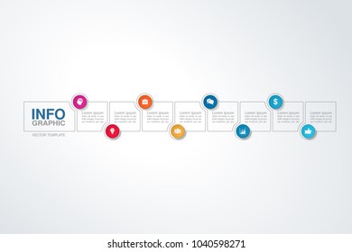 Vector infographic template for diagram, graph, presentation, chart, business concept with 8 options.