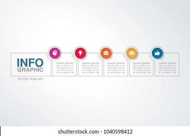 Vector infographic template for diagram, graph, presentation, chart, business concept with 5 options.