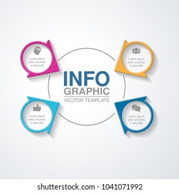 Vector infographic template for diagram, graph, presentation, chart, business concept with 4 options.