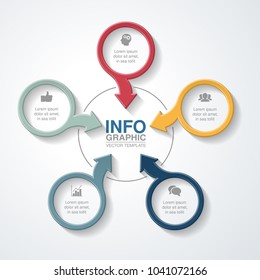 Vector infographic template for diagram, graph, presentation, chart, business concept with 5 options.