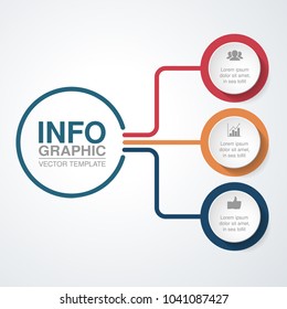 Vector infographic template for diagram, graph, presentation, chart, business concept with 3 options.