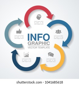 Vector infographic template for diagram, graph, presentation, chart, business concept with 5 options.