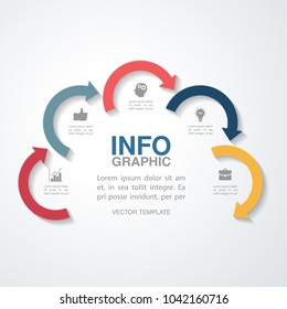 Vector infographic template for diagram, graph, presentation, chart, business concept with 5 options.