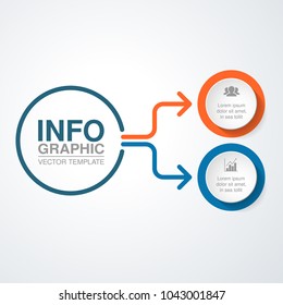 Vector infographic template for diagram, graph, presentation, chart, business concept with 2 options.