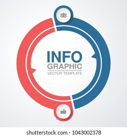 Vector infographic template for diagram, graph, presentation, chart, business concept with 2 options.