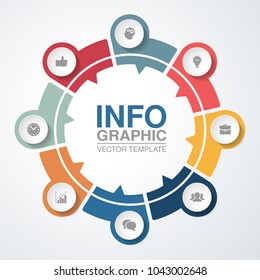 Vector infographic template for diagram, graph, presentation, chart, business concept with 8 options.