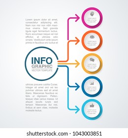 Vector infographic template for diagram, graph, presentation, chart, business concept with 5 options.