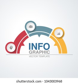 Vector infographic template for diagram, graph, presentation, chart, business concept with 3 options.