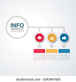 Vector infographic template for diagram, graph, presentation, chart, business concept with 3 options.