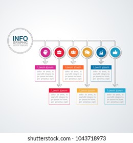 Vector infographic template for diagram, graph, presentation, chart, business concept with 6 options.