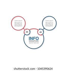 Vector infographic template for diagram, graph, presentation, chart, business concept with 2 options.