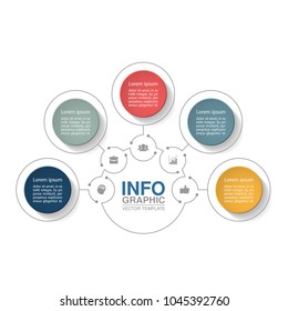 Vector infographic template for diagram, graph, presentation, chart, business concept with 5 options.