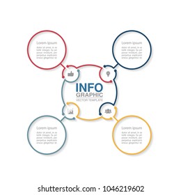 Vector infographic template for diagram, graph, presentation, chart, business concept with 4 options.