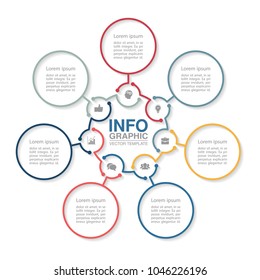 Vector infographic template for diagram, graph, presentation, chart, business concept with 7 options.