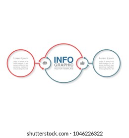 Vector infographic template for diagram, graph, presentation, chart, business concept with 2 options.