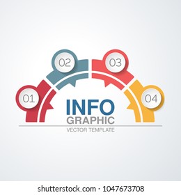 Vector infographic template for diagram, graph, presentation, chart, business concept with 4 options.