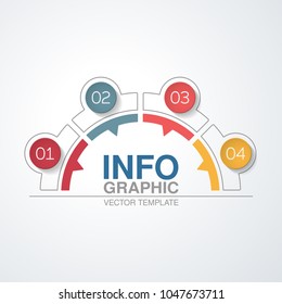 Vector infographic template for diagram, graph, presentation, chart, business concept with 4 options.