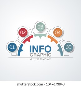 Vector infographic template for diagram, graph, presentation, chart, business concept with 5 options.