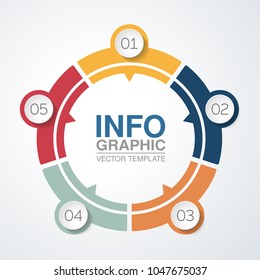 Vector infographic template for diagram, graph, presentation, chart, business concept with 5 options.
