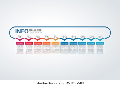 Vector infographic template for diagram, graph, presentation, chart, business concept with 10 options.