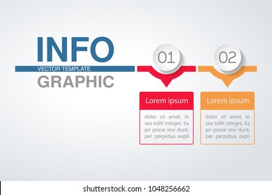 Vector infographic template for diagram, graph, presentation, chart, business concept with 2 options.