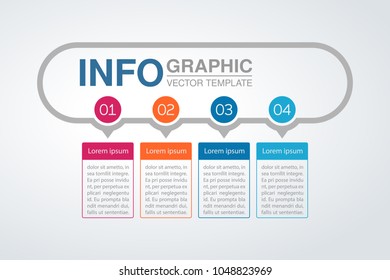 Vector infographic template for diagram, graph, presentation, chart, business concept with 4 options.