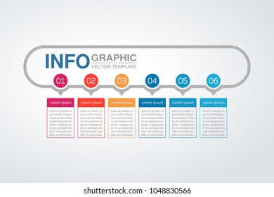 Vector infographic template for diagram, graph, presentation, chart, business concept with 6 options.
