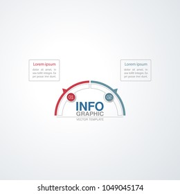 Vector infographic template for diagram, graph, presentation, chart, business concept with 2 options.