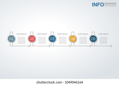 Vector infographic template for diagram, graph, presentation, chart, business concept with 5 options.